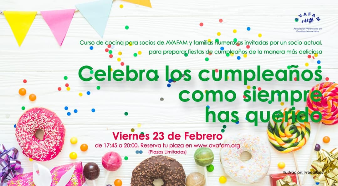 Curso de Cocina Gratuito para fiestas de cumpleaños