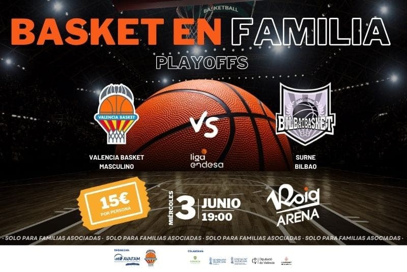 Disfruta en familia del primer partido del VLC Basket del Playoff en el Roig Arena – SOLD OUT – ENTRADAS AGOTADAS