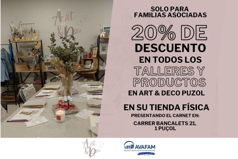 Aprovecha el nuevo descuento en Art&Deco Puzol