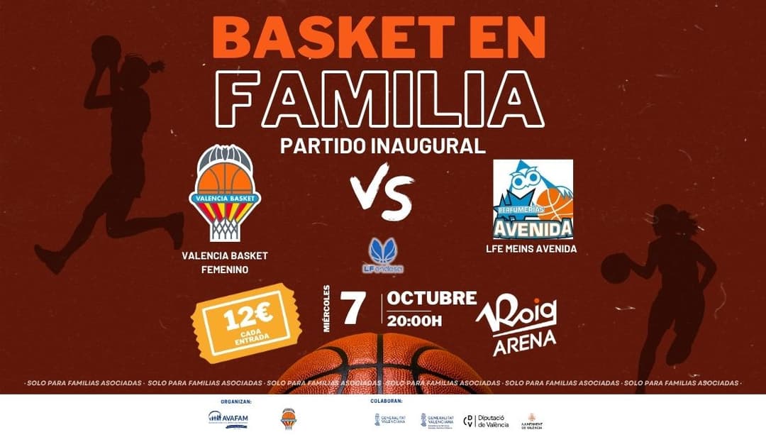 Basket en familia: Valencia Basket Femenino vs LFE Meins Avenida