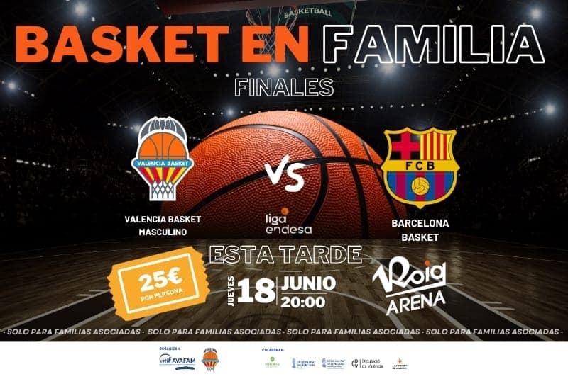 Disfruta en familia del primer partido del VLC Basket de las FINALES en el Roig Arena