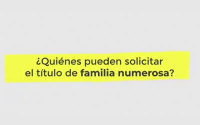 ¿Eres familia numerosa?