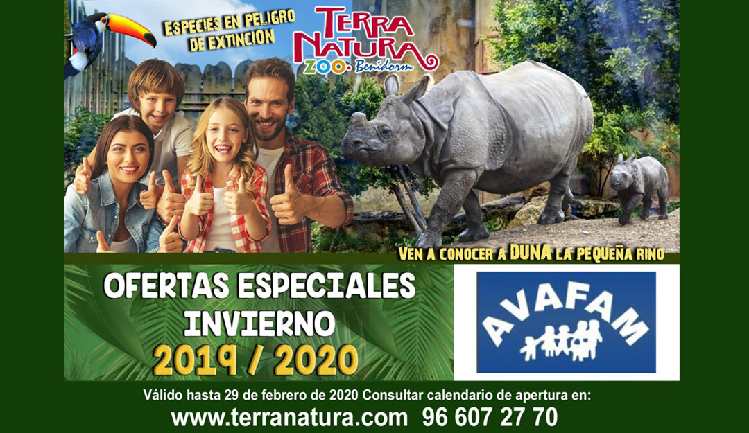 Disfruta de la Oferta de Invierno 2019/20 para visitar Terra Natura