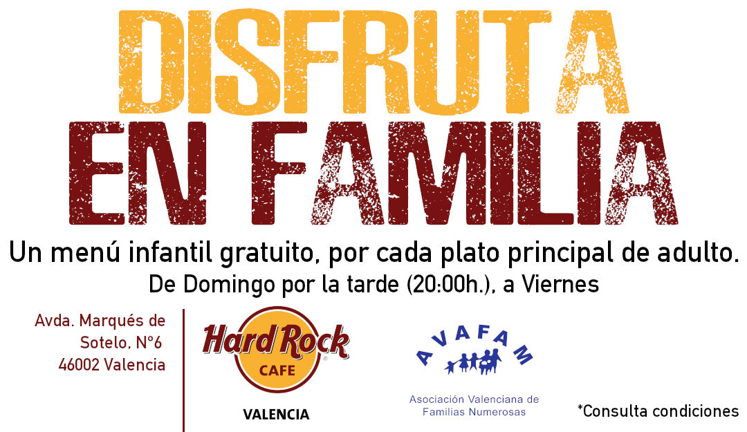 Hard Rock Valencia te invita a disfrutar en familia