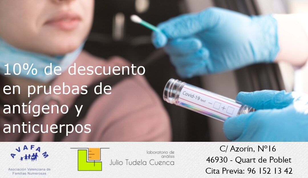 El laboratorio Julio Tudela Cuenca ofrece un 10% de descuento a las familias numerosas