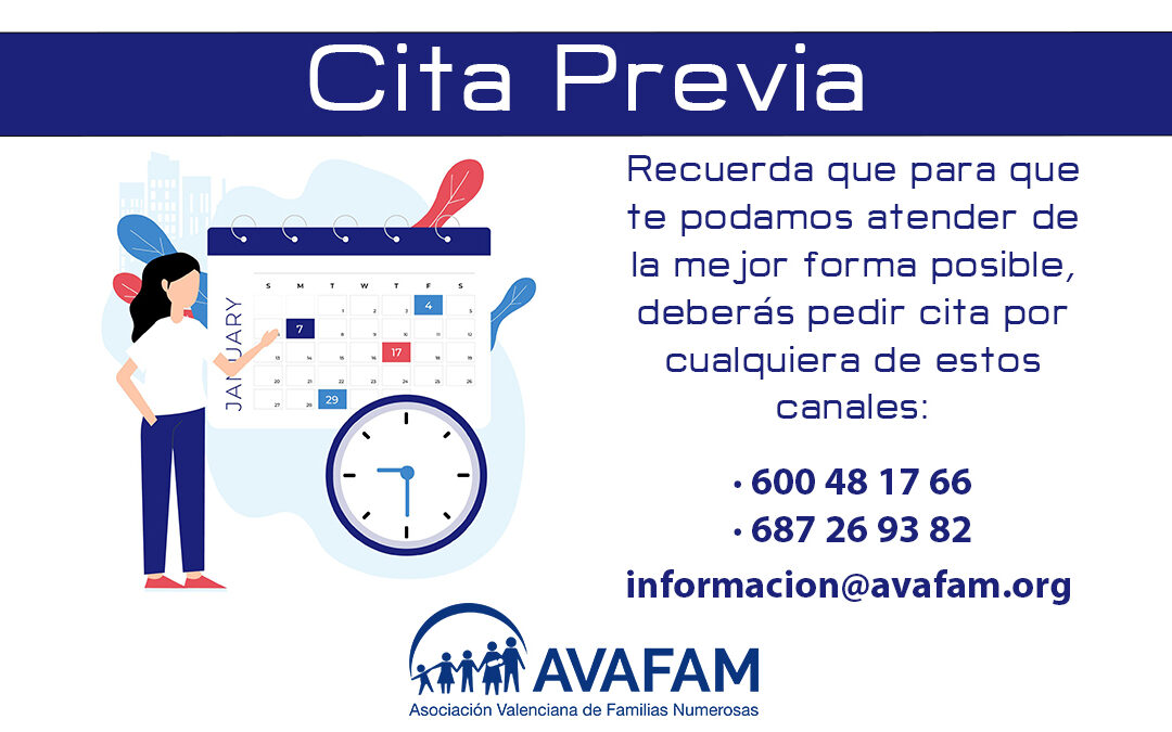 Recuerda que para que te podamos atender presencialmente deberás pedir cita