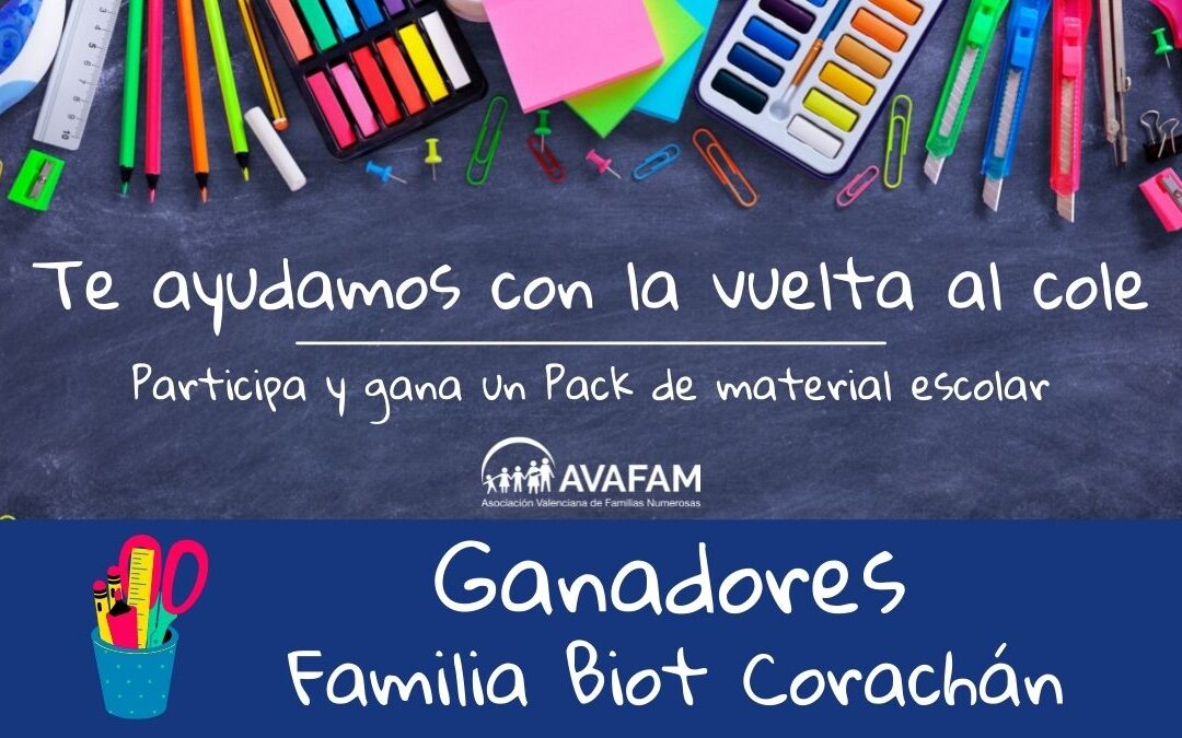 Ya tenemos ganadores del Pack de material escolar