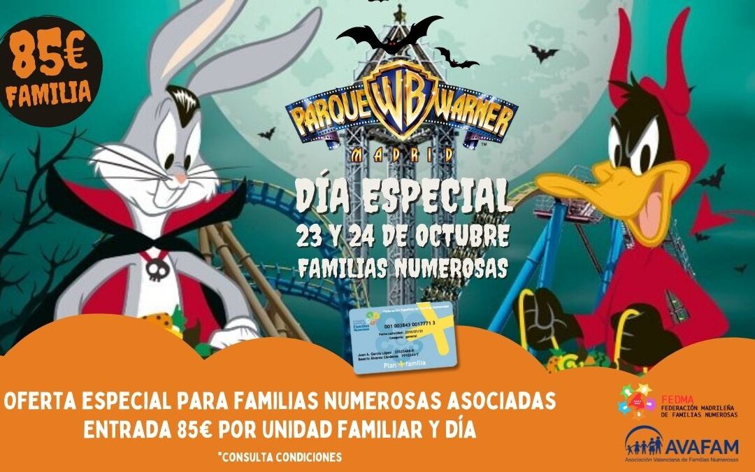 Jornadas familiares en el Parque Warner de Madrid