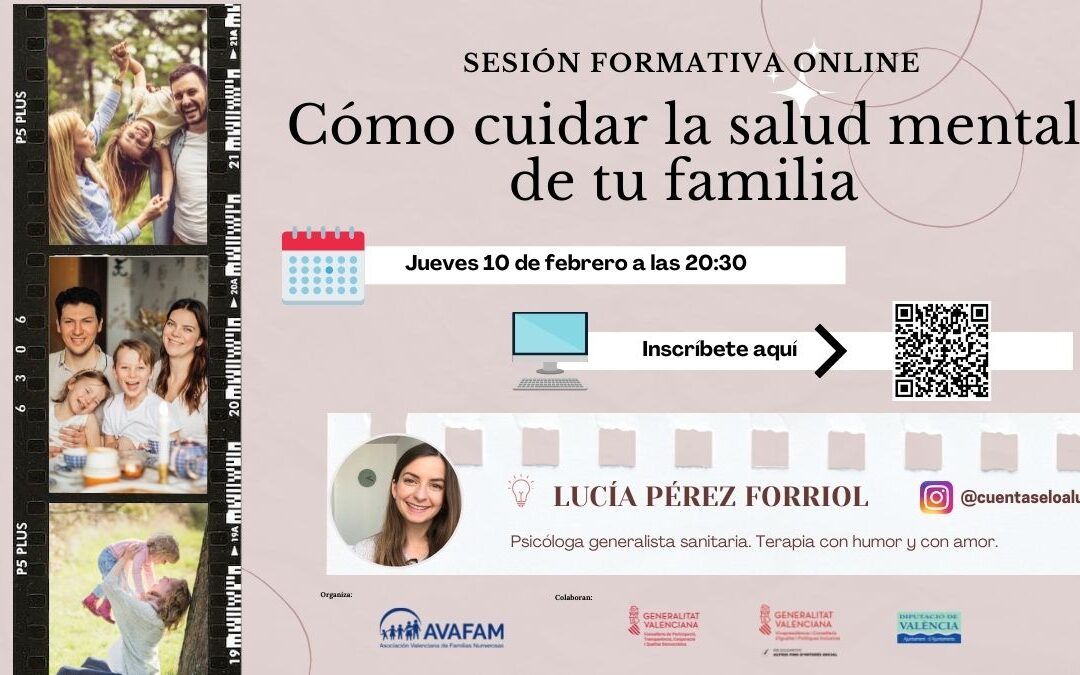 Sesión de formación: «Cómo cuidar la salud mental de tu familia»