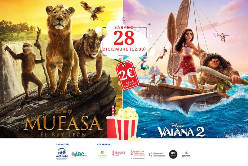 Cine de Navidad en familia (Mufasa y Vaiana 2) Venta de entradas finalizada