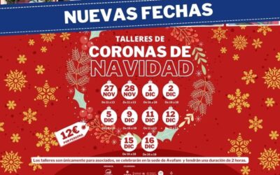 Más talleres de coronas de Navidad