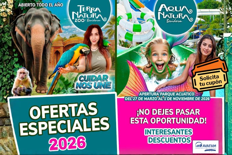 Descuento 2026 en Terra Natura y Aqua Natura Benidorm